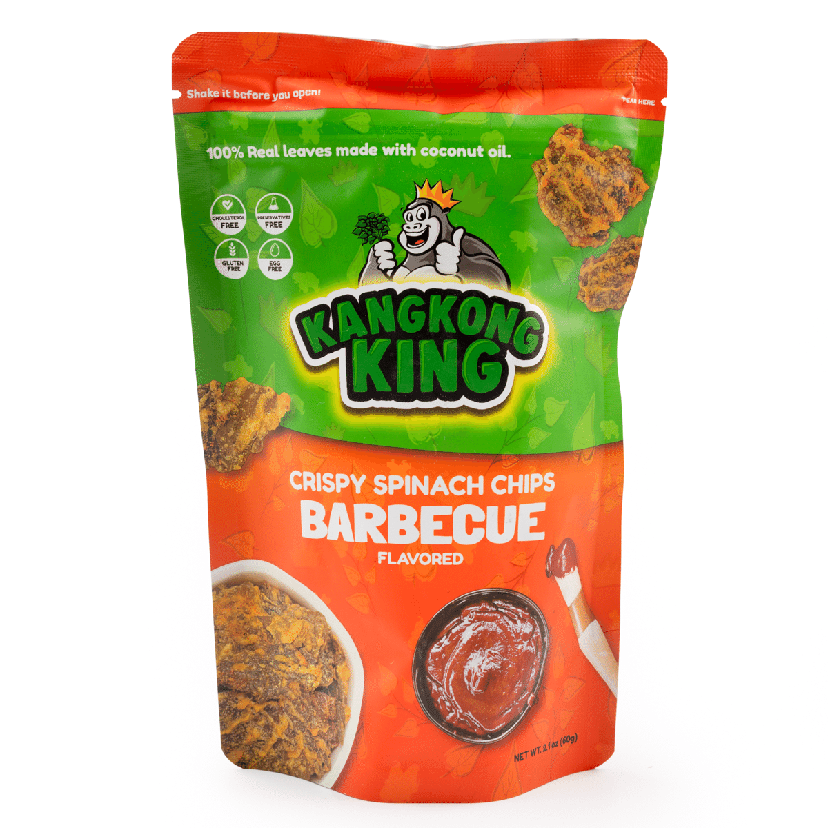 Kangkong King Chips, Barbecue Flavor 60 g*24 pack