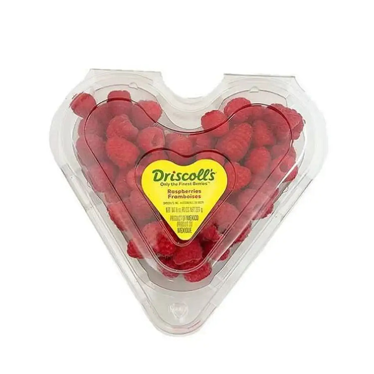 Driscoll's Heart Shaped Raspberries 8 oz
