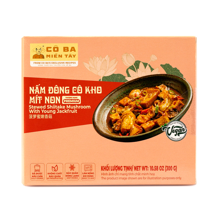 Co Ba Mien Tay Stewed Shiitake Mushroom with Young Jackfruit, Frozen 10.6 盎