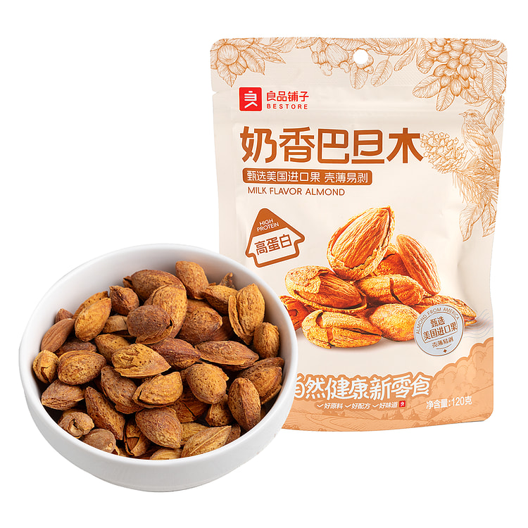 良品铺子 奶香巴旦木 120 克