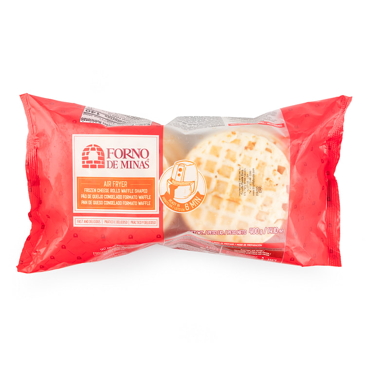 Pão de Queijo em Formato de Waffle Congelado Forno de Minas 400 g