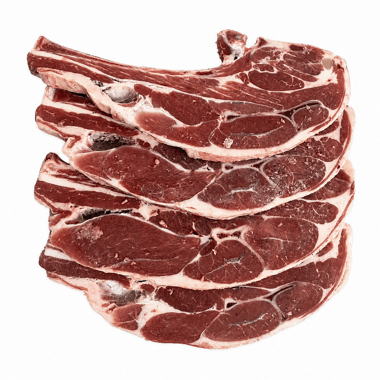 Premium Australian Bone-In Lamb Shoulder Chops (Sliced) Frozen 1.5 lb