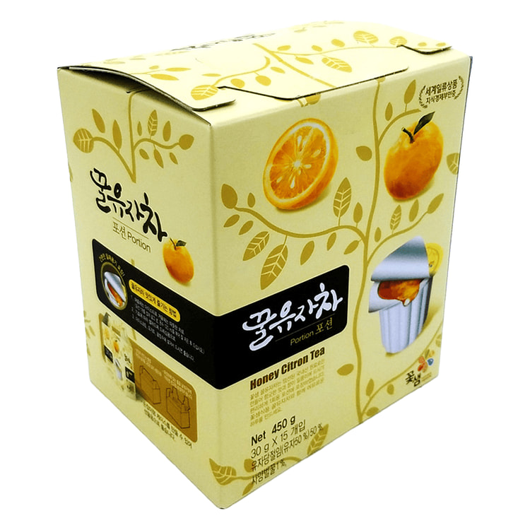 KkotSaem Honey Yuzu Tea Portion – Sweet and Citrusy Korean Tea 30 克*15 个