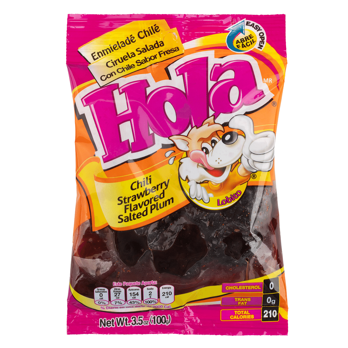 Hola Chili Ameixas Salgadas com Sabor de Morango 3.5 oz