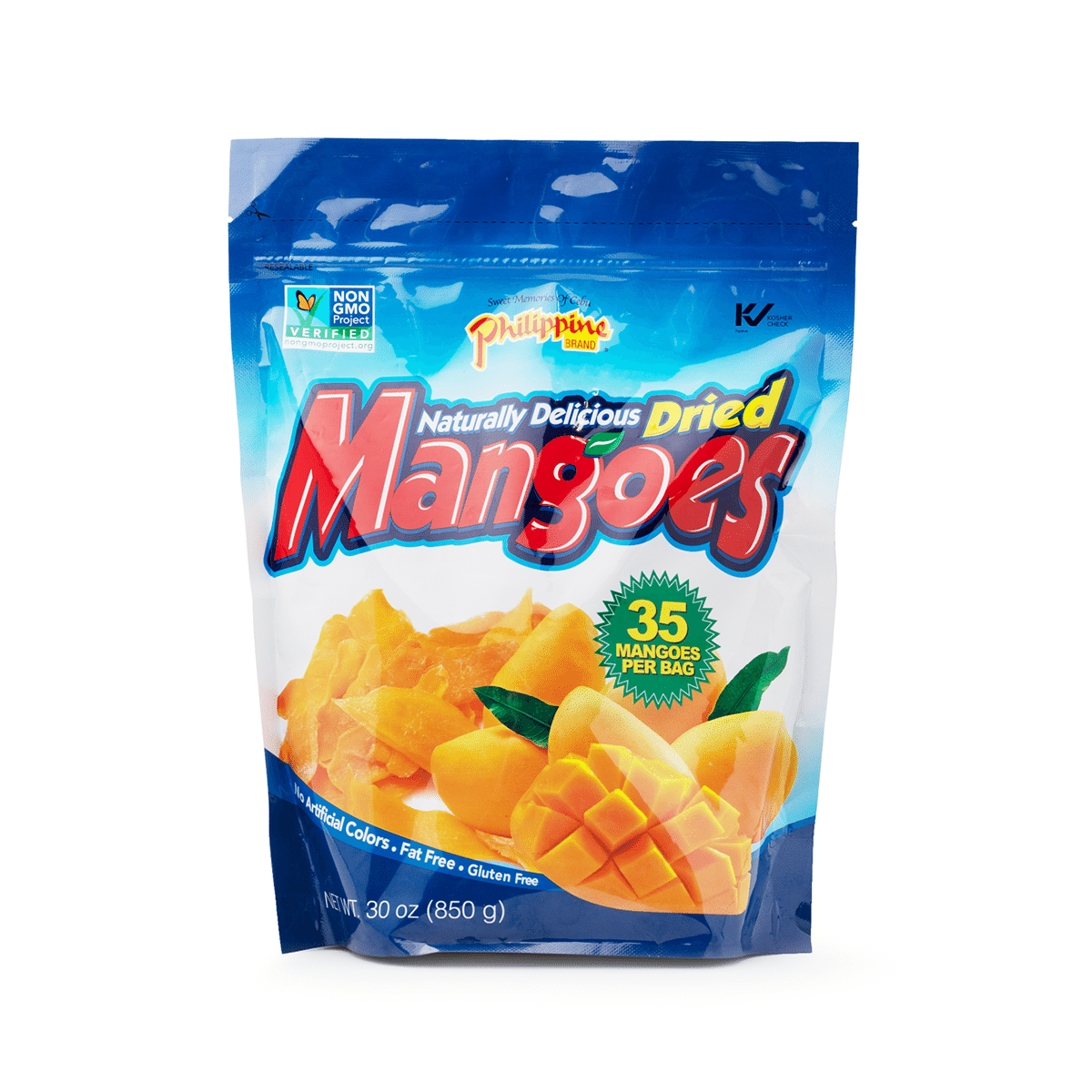 Philippine Brand Dried Mangoes, Value Pack 30 oz