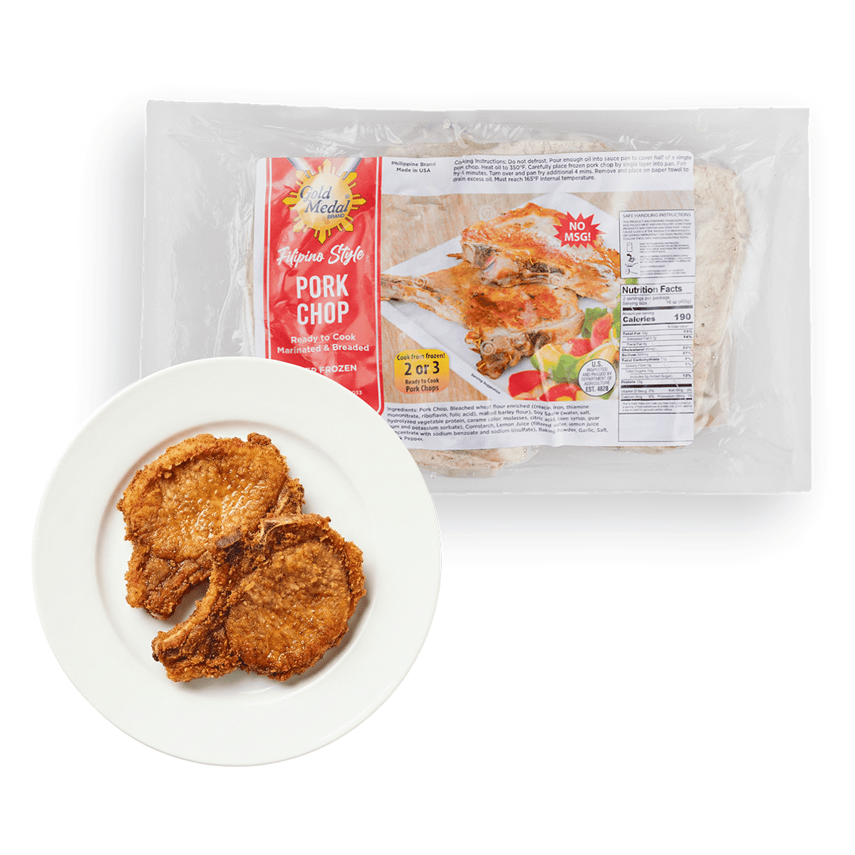 Gold Medal Filipino Style Breaded Porkchop 16 oz