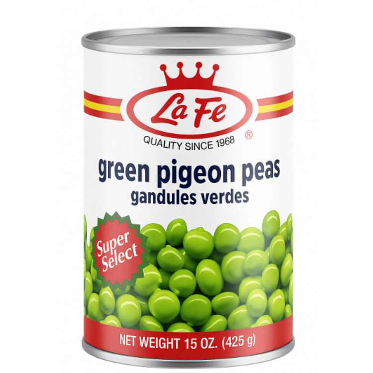 La Fe Green Pigeon Peas 15 oz