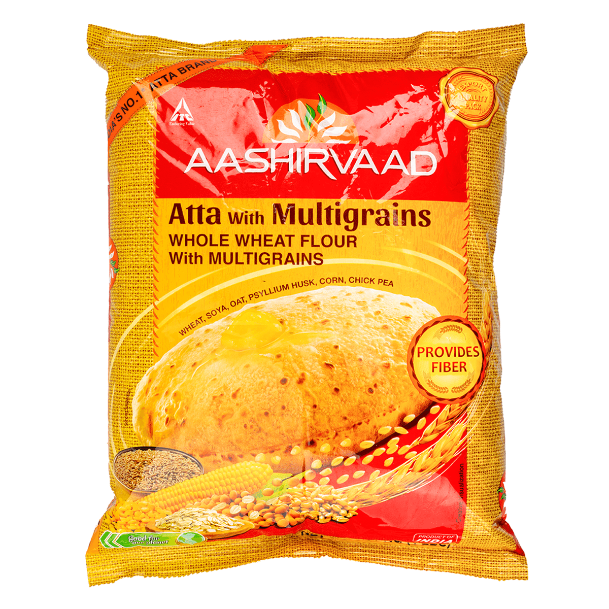 Aashirvaad Whole Wheat Multigrain Flour 4 lb*10 pack