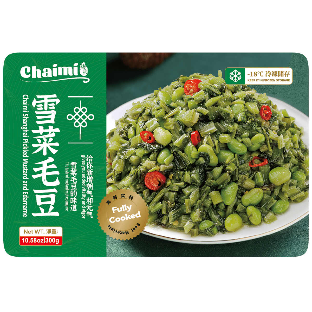 Chaimi 상하이식 설채와 풋콩 (냉동) 300 그램
