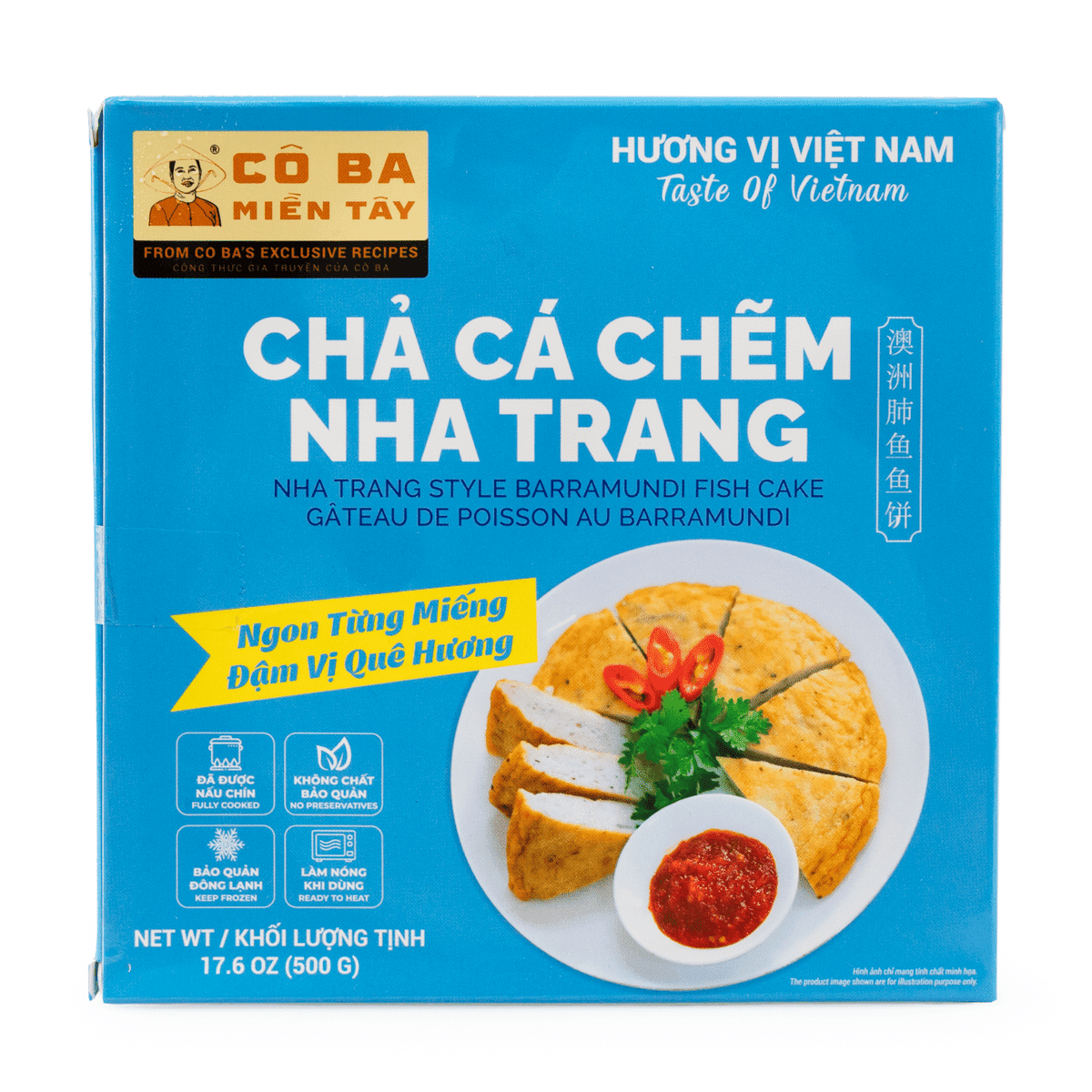 Co Ba Mien Tay Nha Trang Style Barramundi Fish Cake, Frozen 17.6 oz