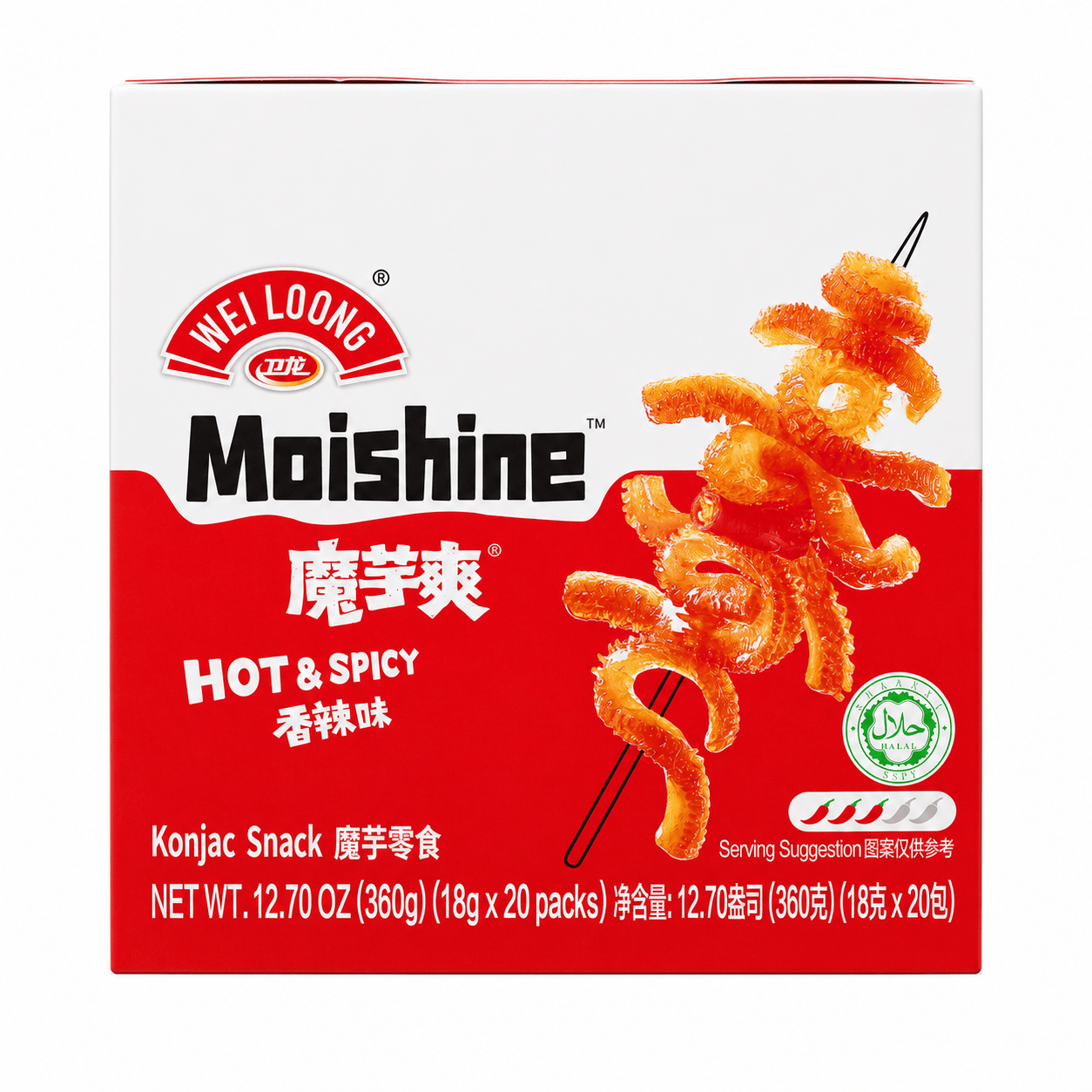 Get Weilong Hot and Spicy Konjac Snack 360 g Delivered | Weee