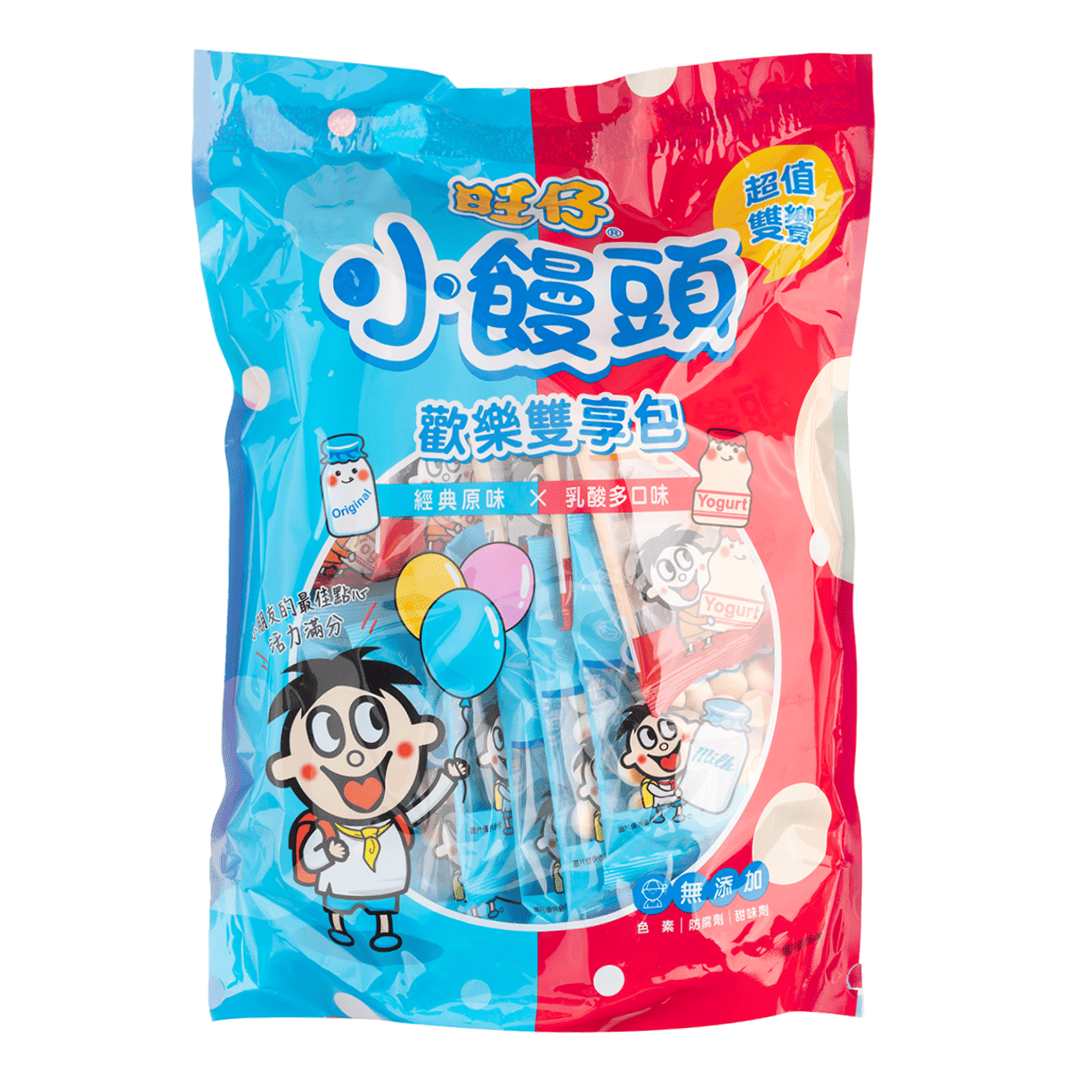 Want Want Ball Cake – Mixed Flavors Original & Yogurt 390 g