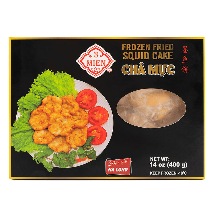 3 Mien Fried Squid Cake, Frozen 14 盎司