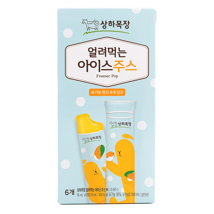 상하목장 얼려먹는 아이스 주스 망고맛 85 밀리리터*6 개