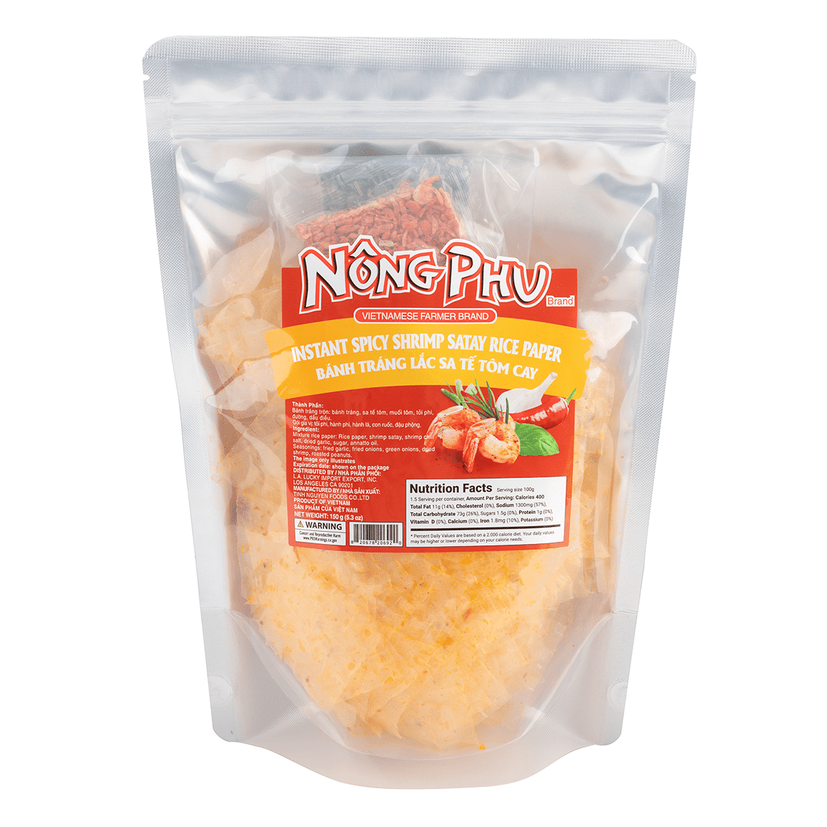 Instant Spicy Shrimp Satay Rice Paper 5.3 oz