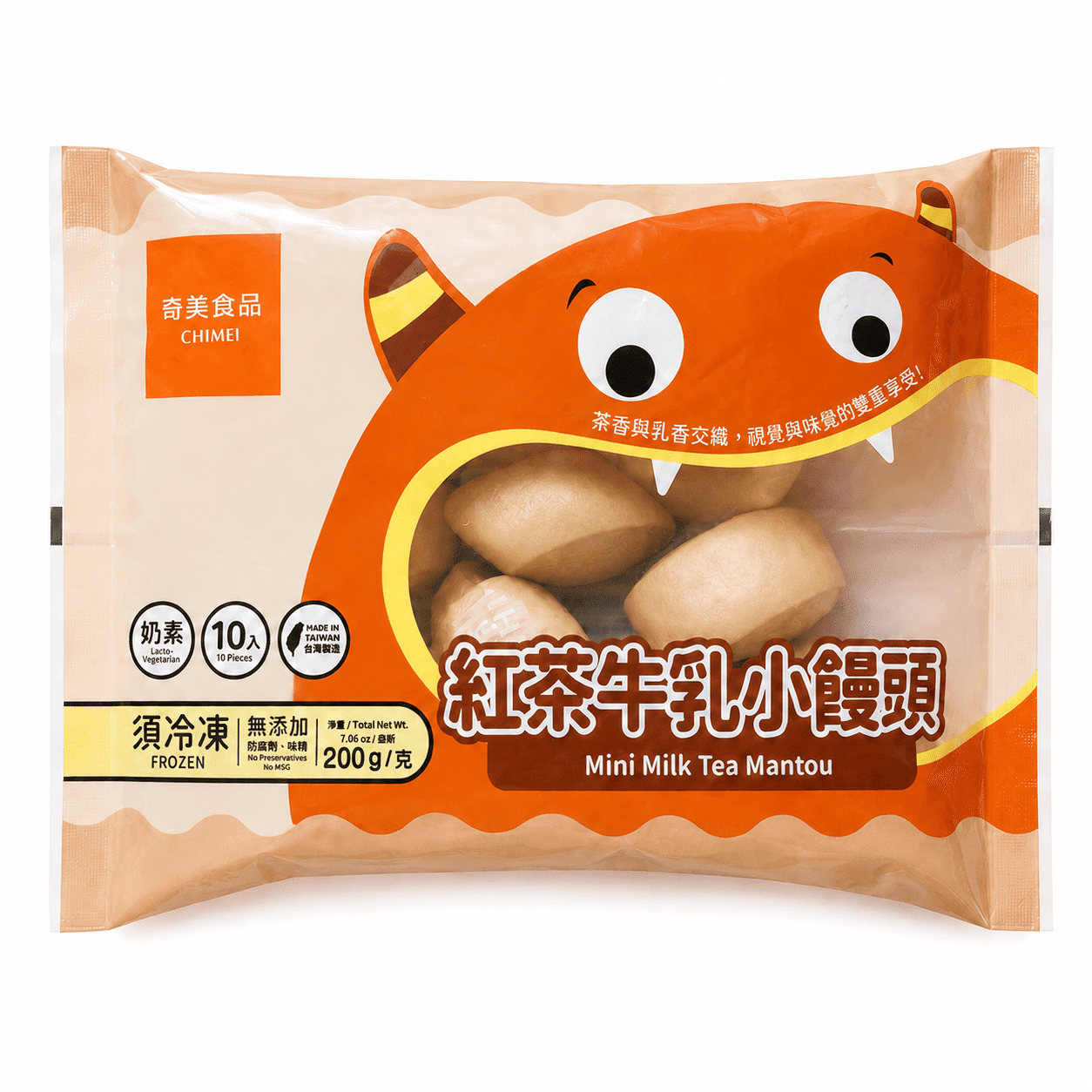 CHIMEI Frozen Black Tea Milk Mini Mantou 200 g