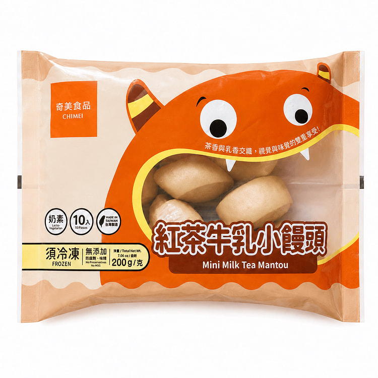 CHIMEI Frozen Black Tea Milk Mini Mantou 200 g