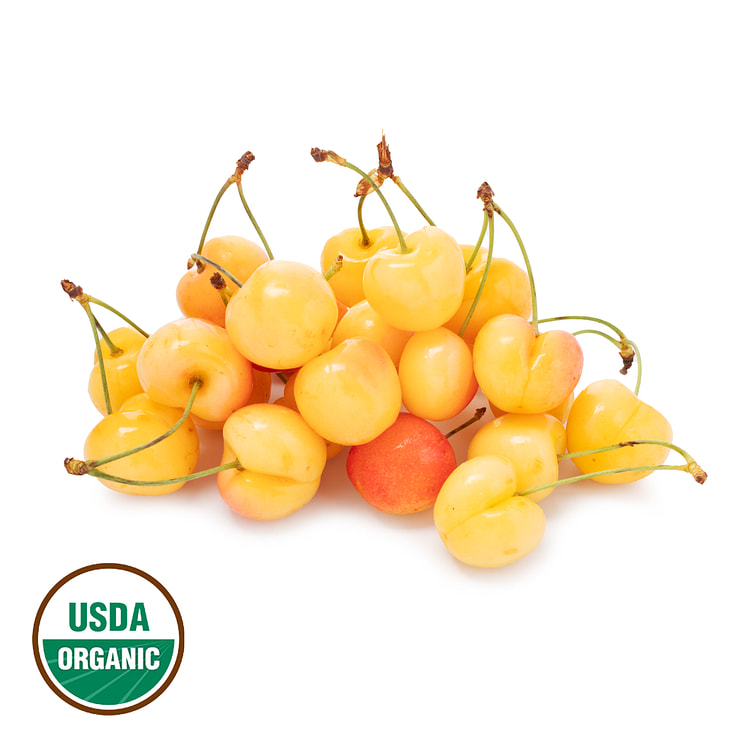 Fresh Washington Organic Rainier Cherry 1.1-1.25 lb