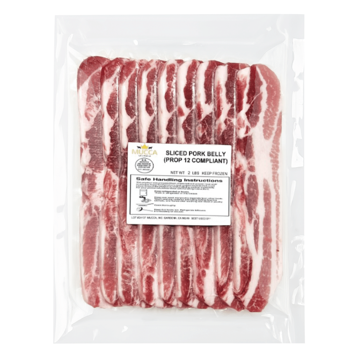 Pork Single Rib Belly Sliced (BBQ Cuts) Frozen 2 lb