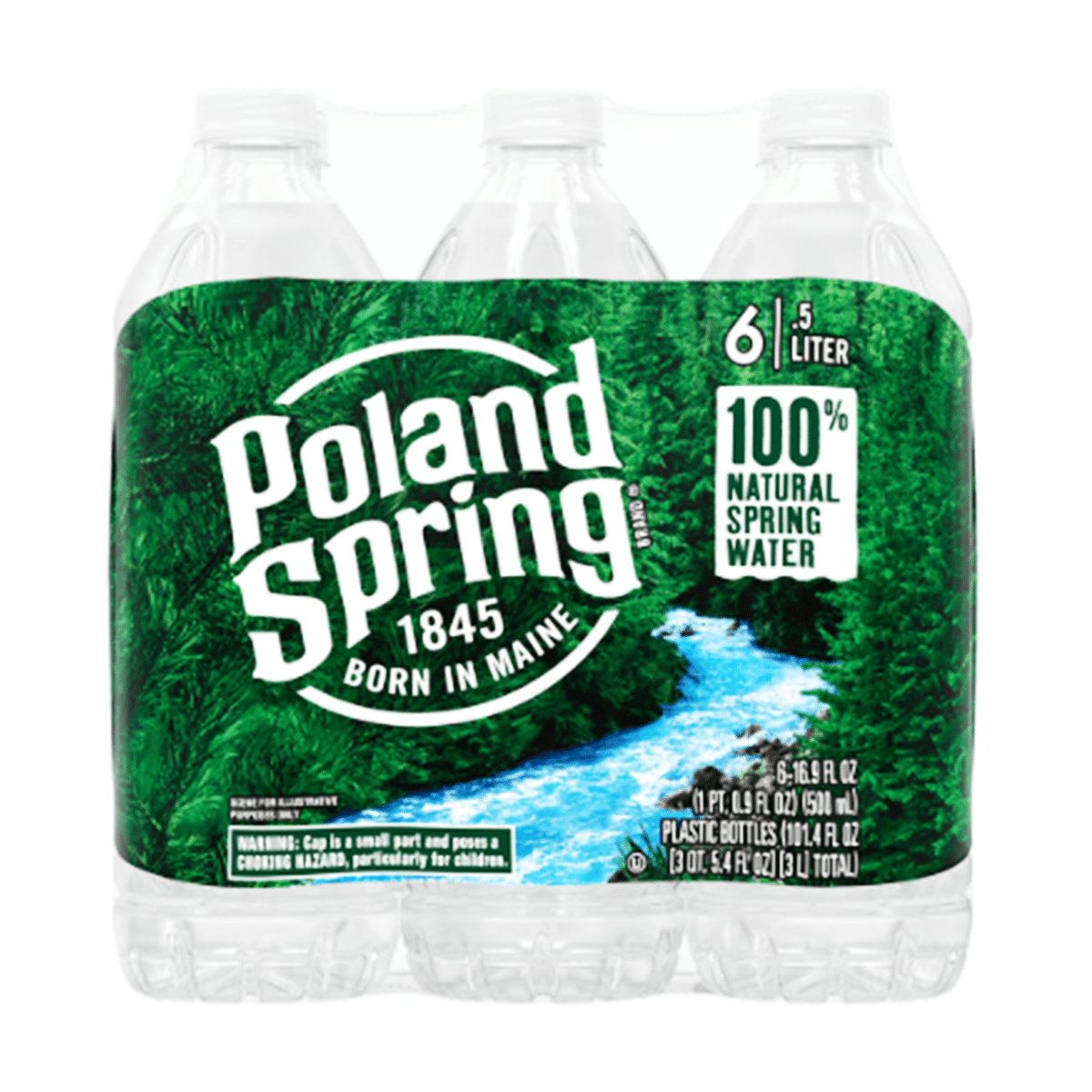 Agua de Manantial Natural Poland Spring 16.9 onza(s) líquida(s)*6 botellas