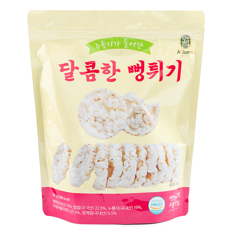 ALLBARM Puffed Rice Snack Sweet 50 克