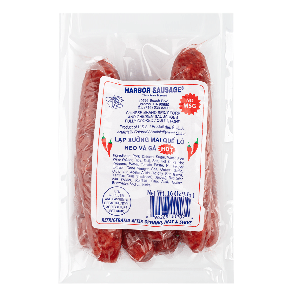 Harbor Sausage Spicy Vietnamese Lap Xuong 16 oz