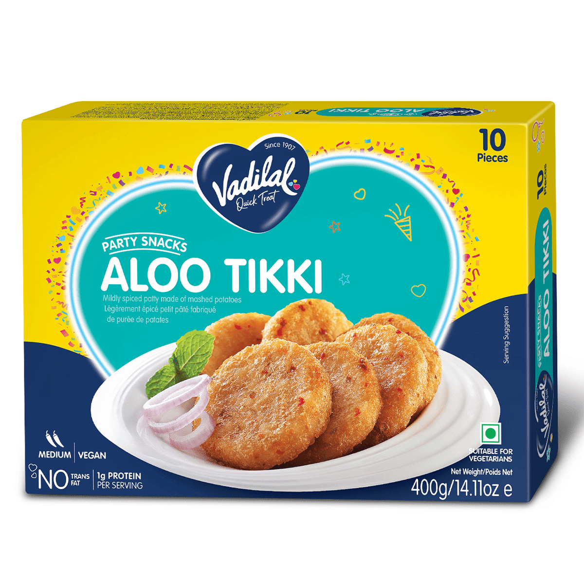 Aloo Tikki 10pcs, Vadilal 400 grama(s)