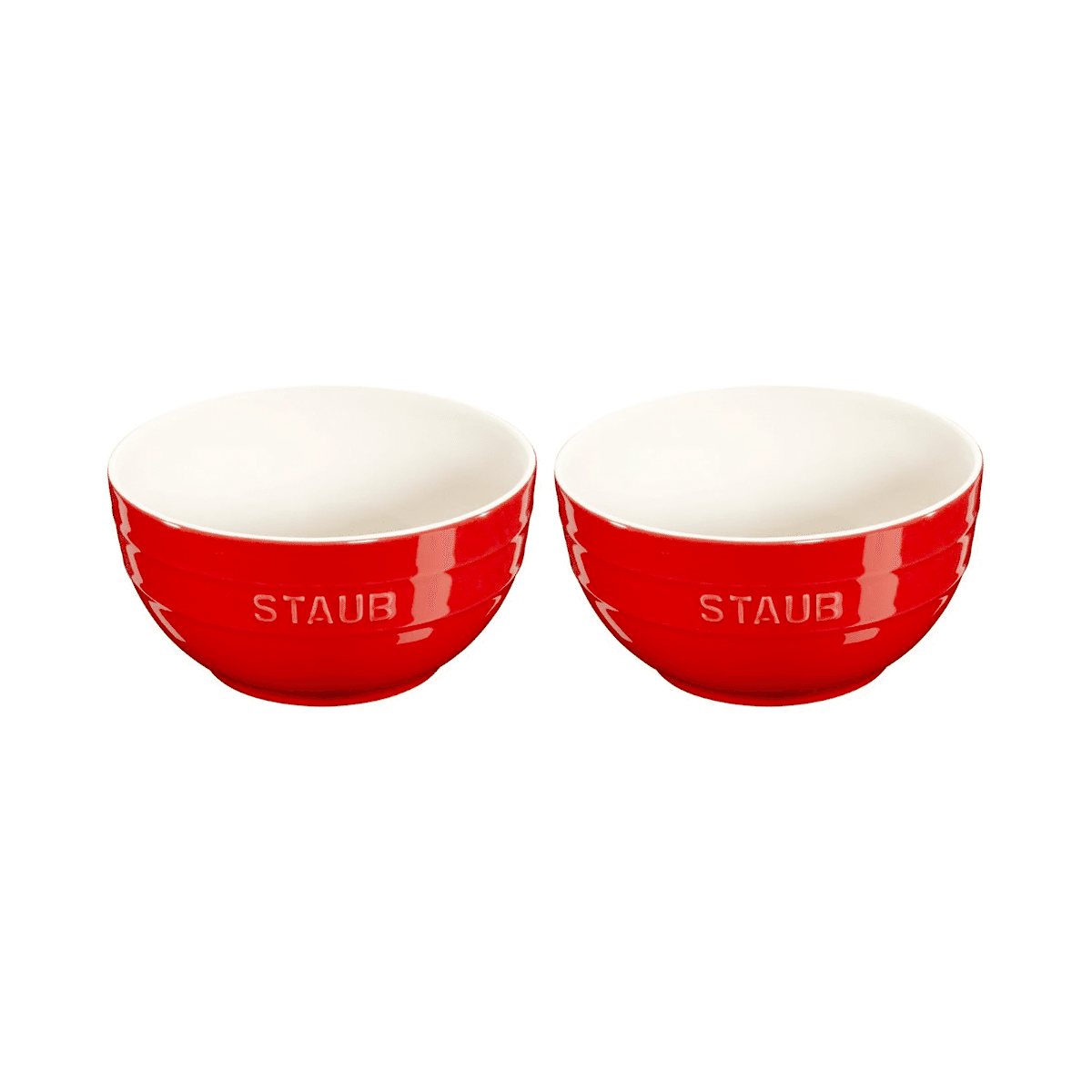 Staub Large Universal Bowl Set, Cherry Red 2pcs 1 each