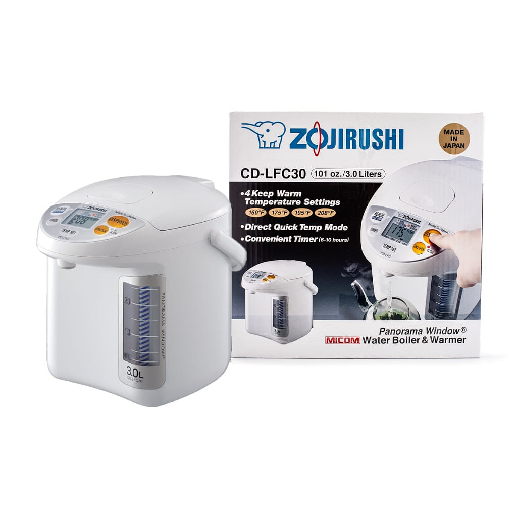 Zojirushi Panorama Window Micom Electric Dispensing Pot, White 3L (CD-LFC30WA) 1 count