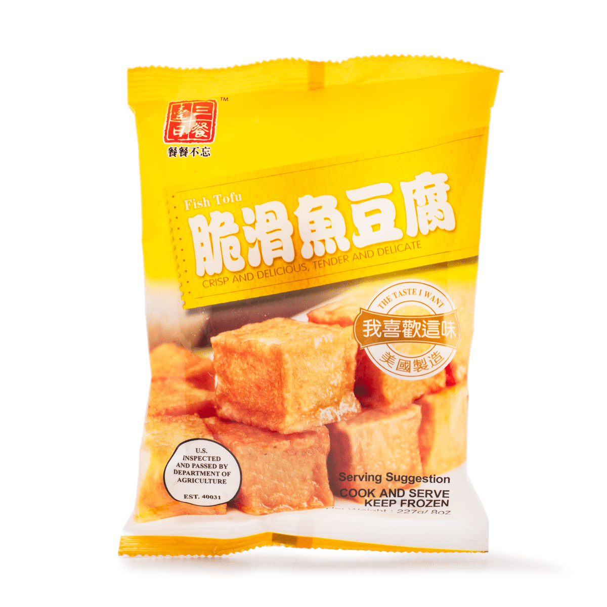 一日三餐 脆皮鱼豆腐 冷冻 227 克