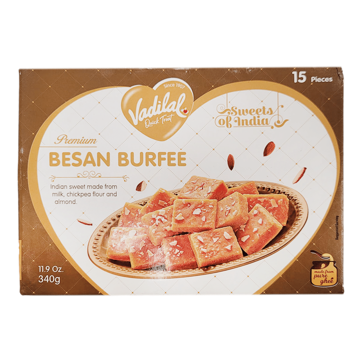 Vadilal Besan Burfee, Frozen 340 g
