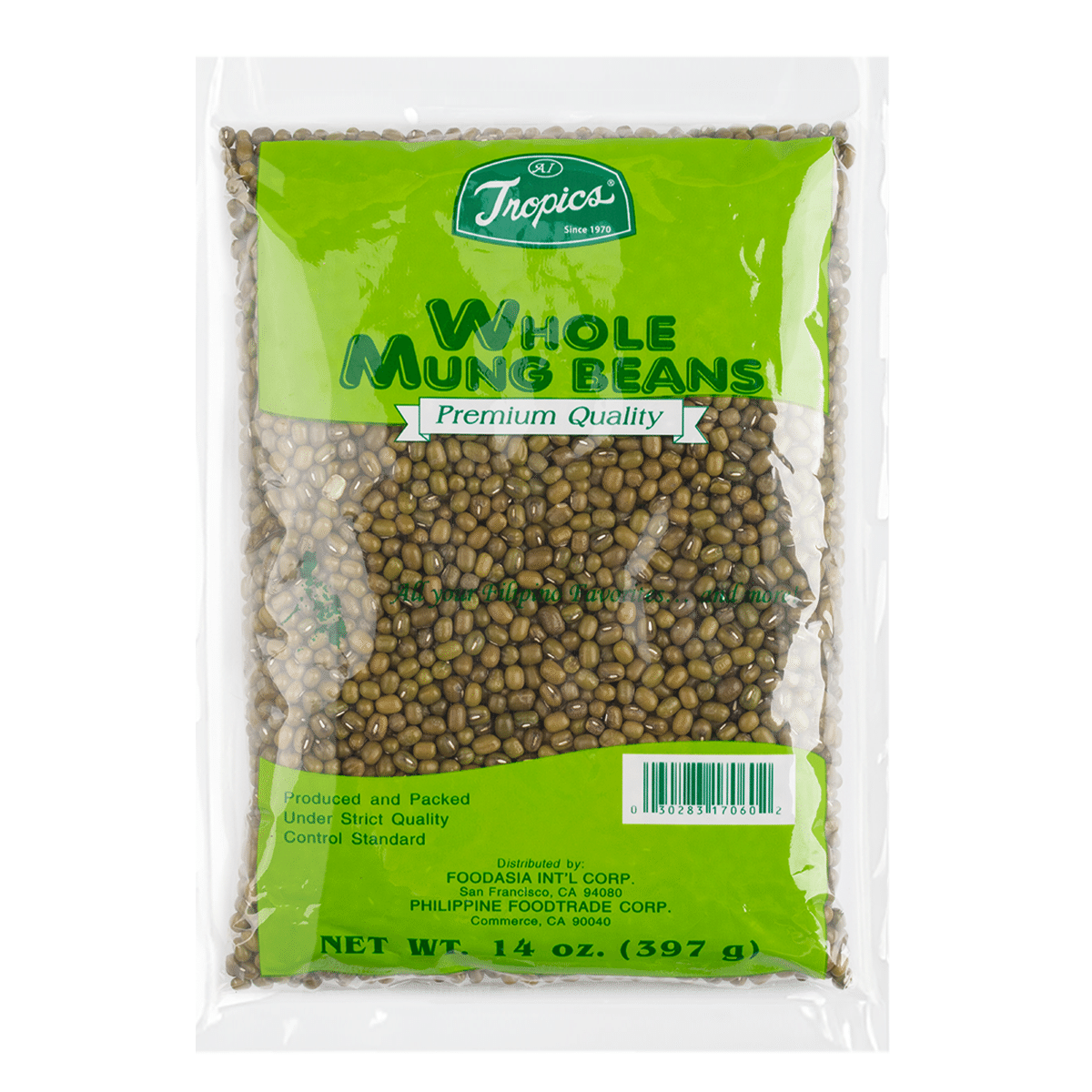 Tropics Whole Green Mung Beans 397 g
