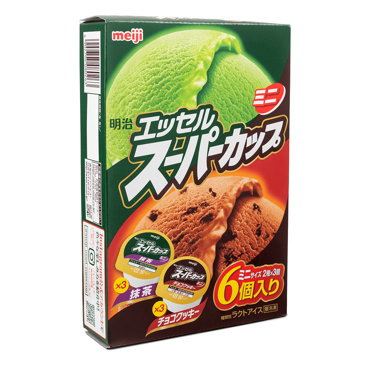Get Meiji Super Cup Mini (Matcha 3pcs, Chocolate Cookie 3pcs) 480