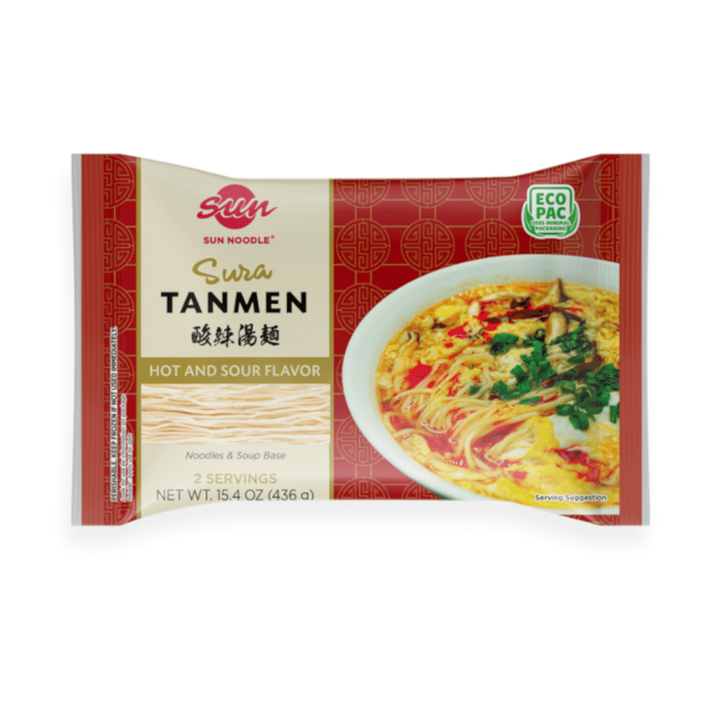 Sun Noodle Sura Tanmen Hot & Sour Flavor, Frozen (2 Servings) 15.4 oz