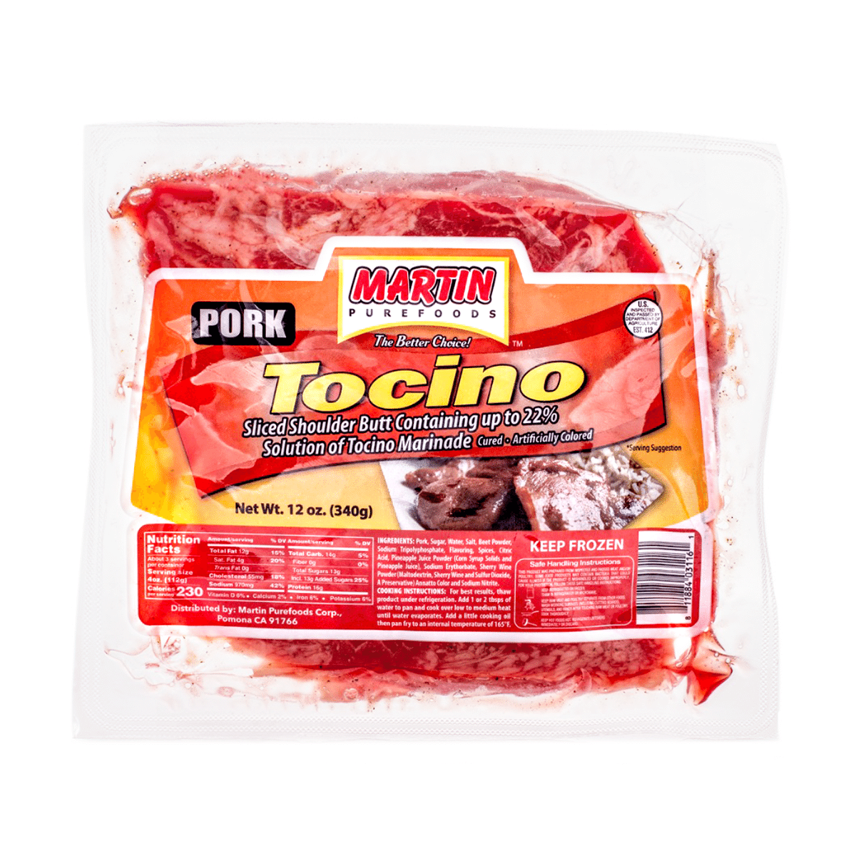 Martin Purefoods Pork Tocino Frozen 340 g
