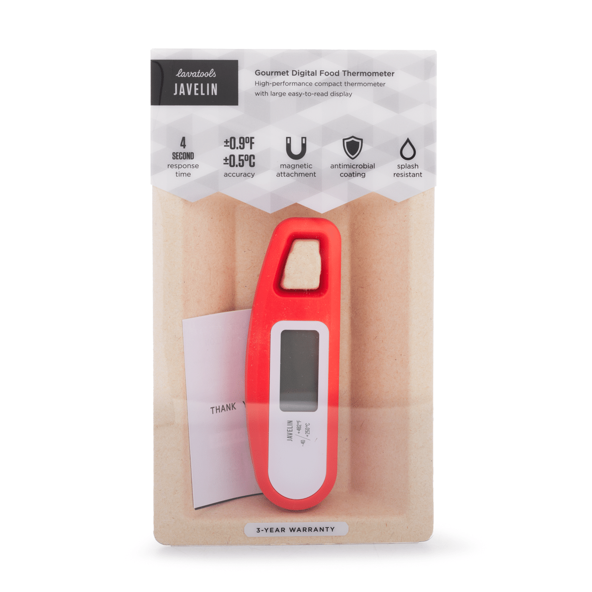 Lavatools PT12 Digital Instant Read Meat Thermometer 1 count