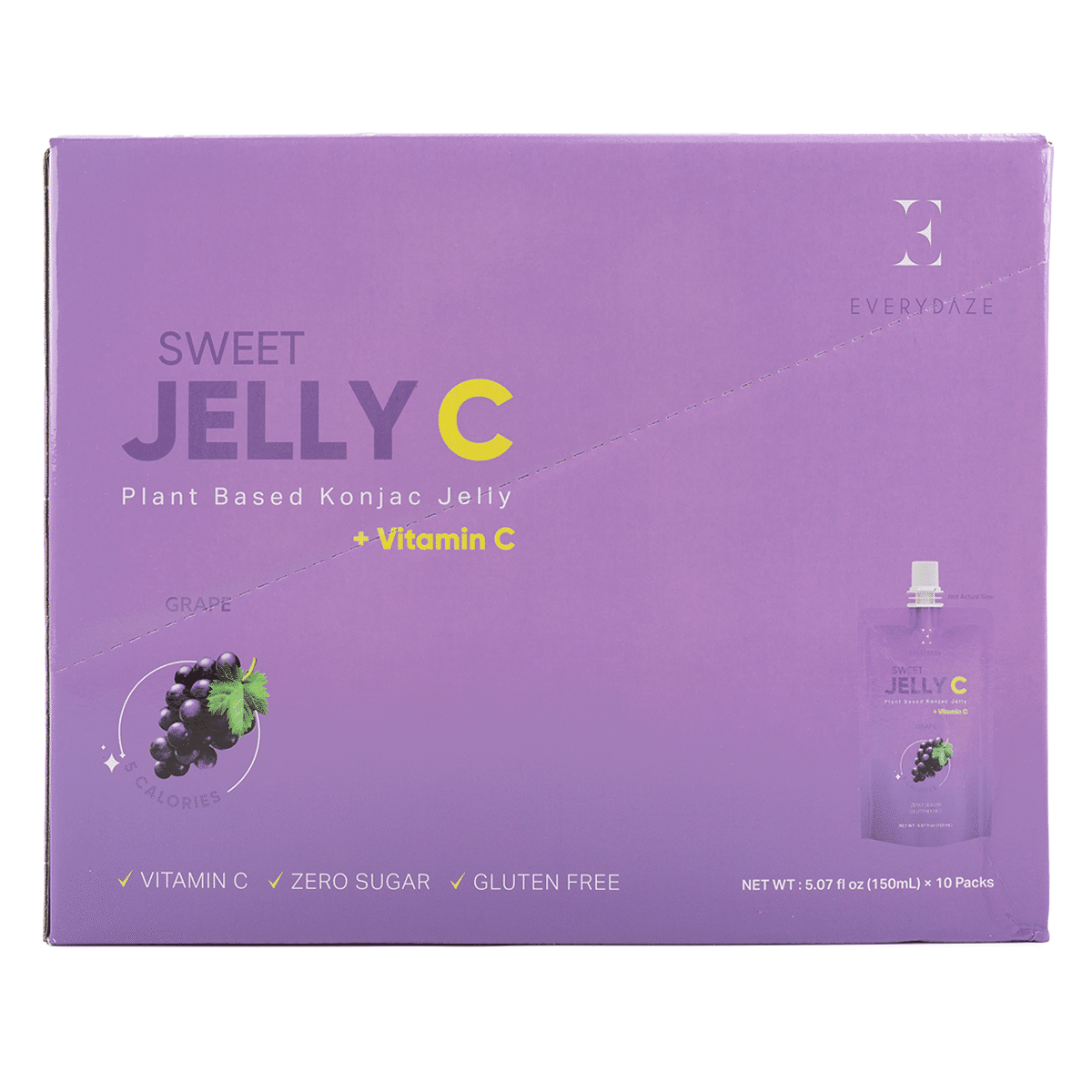 Everydaze Sweet Jelly C 葡萄味魔芋果冻 150 毫升*10 包
