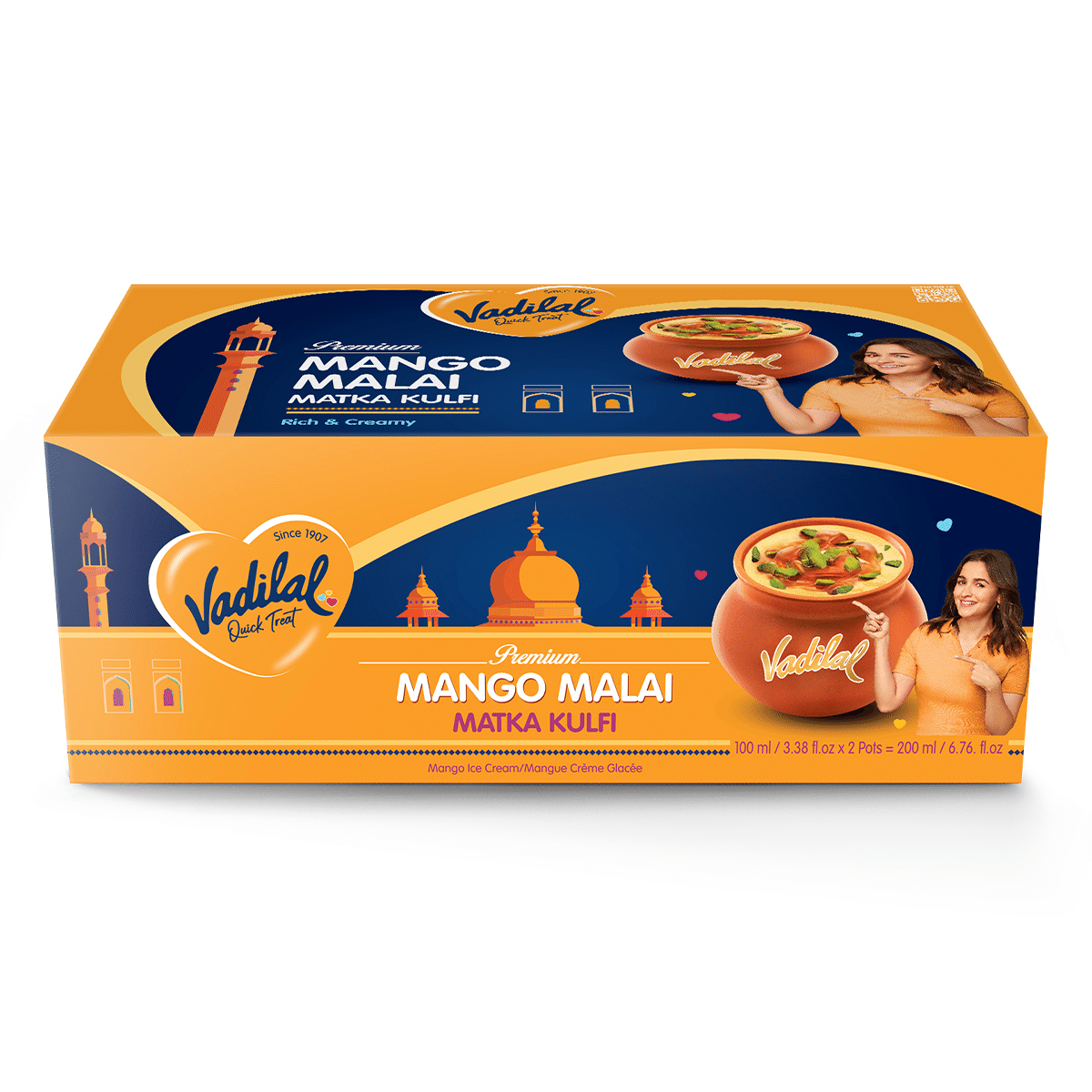 Vadilal Mango Malai Matka Kulfi 200 ml(ミリリットル)