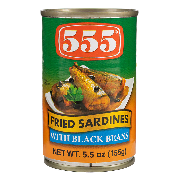 555 Fried Sardines with Black Beans 5.5 盎司 (min 3)