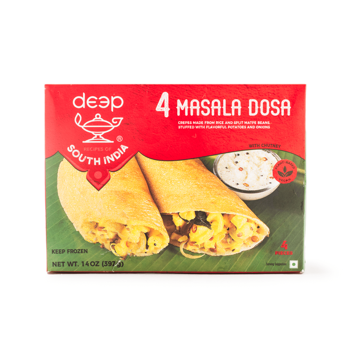 Deep South Indian Masala Dosa 4pcs, Frozen 14 oz