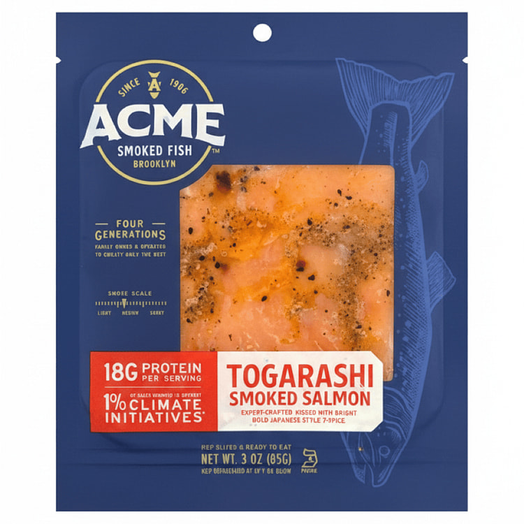 Salmão Defumado Acme Togarashi, Congelado 3 oz