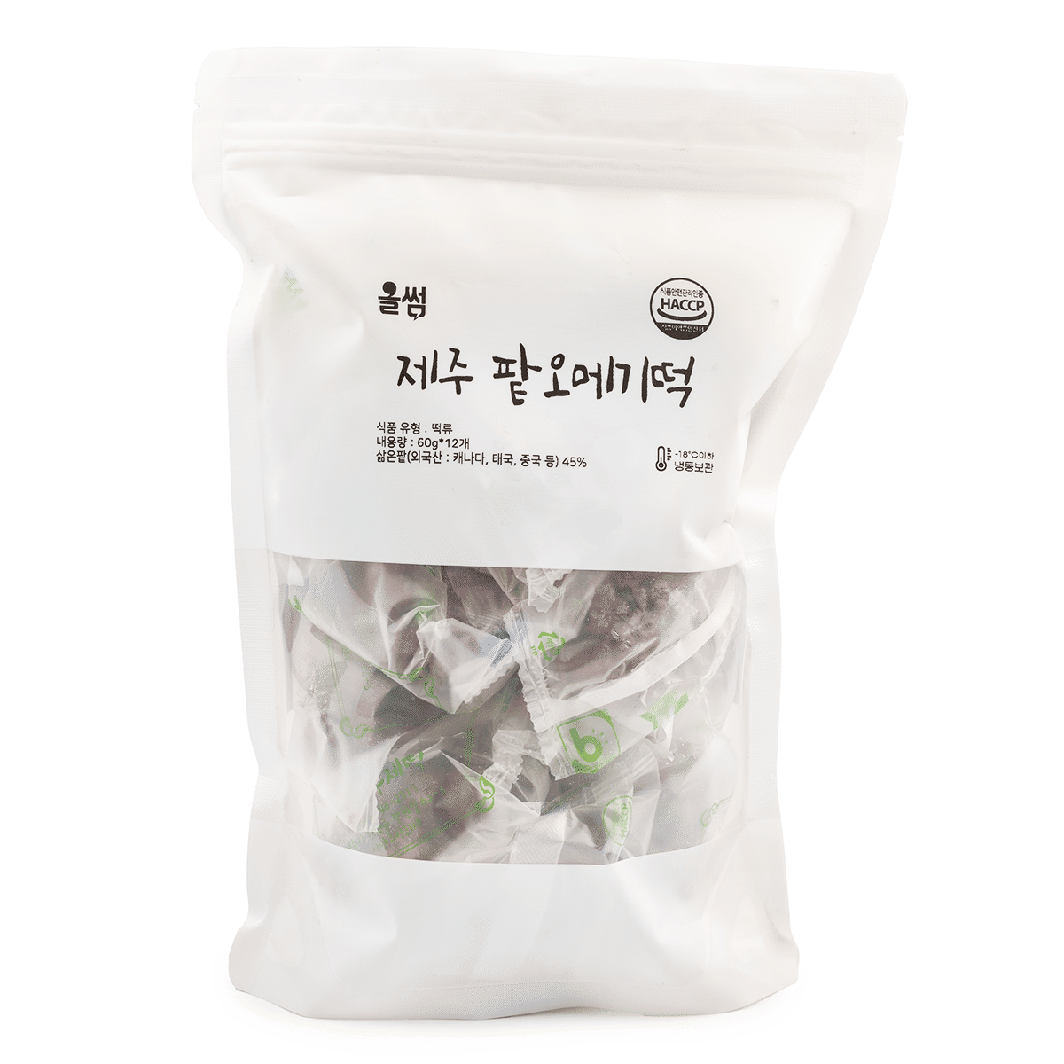 제주 올썸 팥오메기떡 720 그램