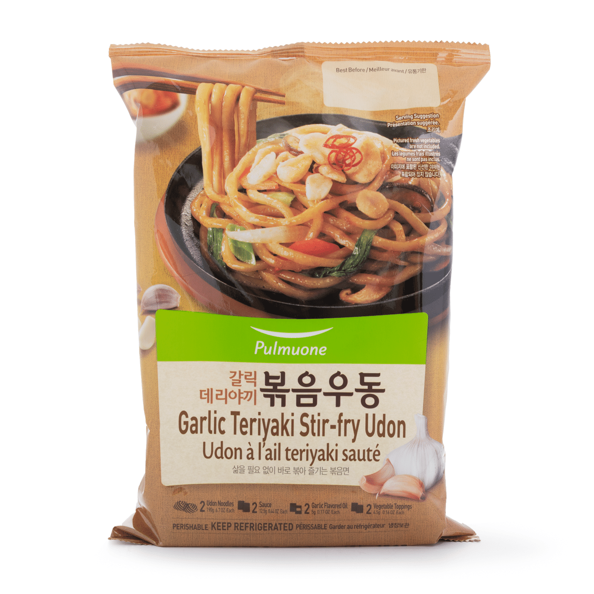 Pulmuone Garlic Teriyaki Stir-Fry Udon, Serves 2 425 g