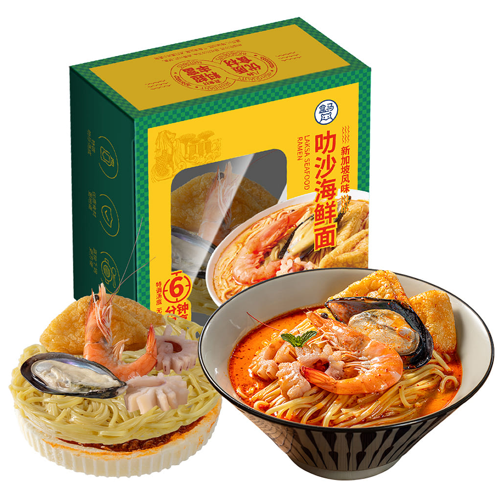 HM LAKSA SEAFOOD RAMEN, Frozen 640 g
