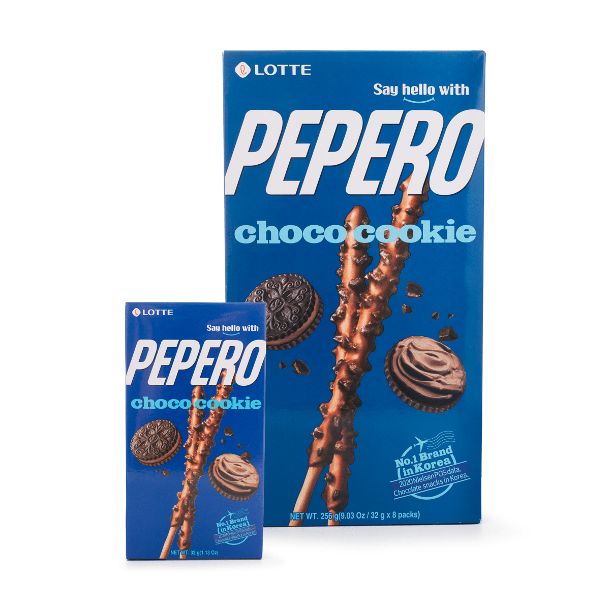 Pepero Choco Cookie Pacote Familiar (8pk), Lotte 256 g