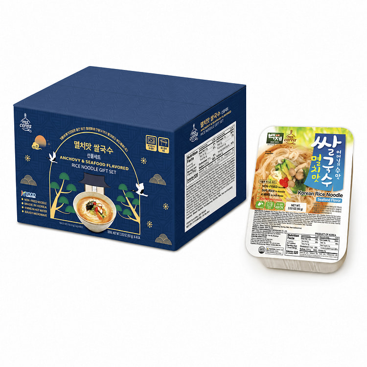 ms.corea Baekje Anchovy Seafood Flavor Rice Noodle 92 g*6 counts