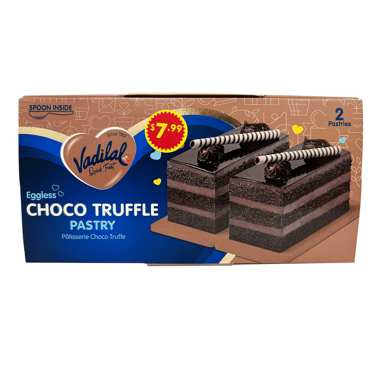 Vadilal ช็อกโก ทรัฟเฟิล เพสตรี้ (ไม่มีไข่) 350 g