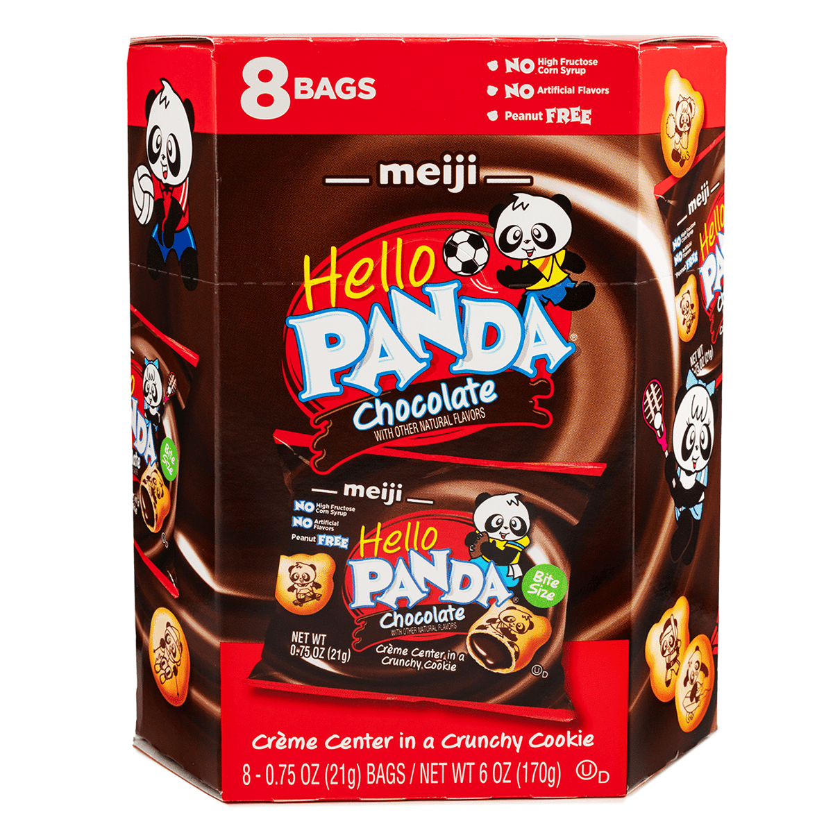 Meiji Hello Panda Cookies Chocolate Filling 8P 6 oz