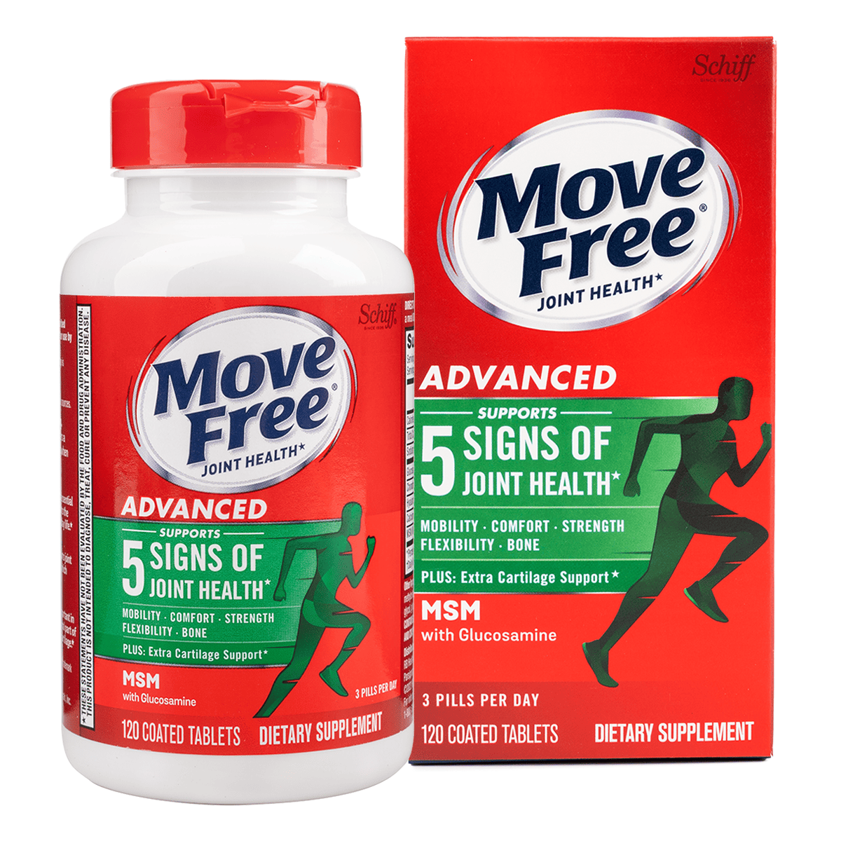 MOVE FREE ADVANCED 5 SIGNS OF JOINT HEALTH 120 TABLETS 120 count