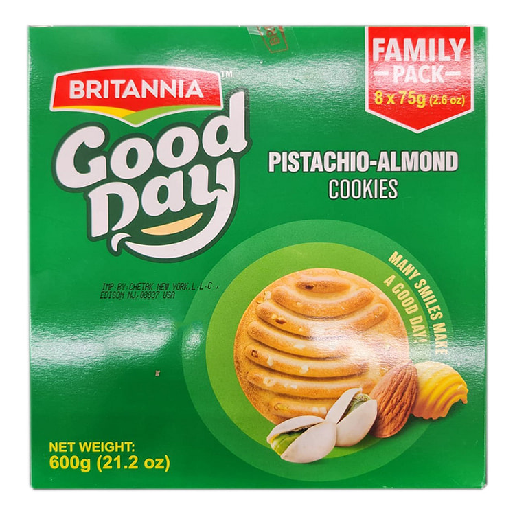 Britannia Good Day Pistachio-Almond Cookies 600 克